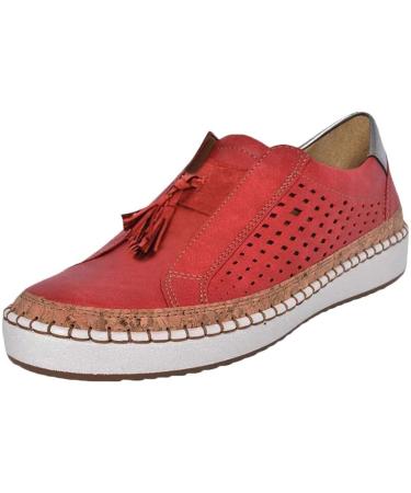 Rytejfes Gold Leather Sneakers for Women - Elegant Light Slip-On Shoes in Green Red & More - Perfect for Golf & Everyday Wear - Buy Online on GoSupps.com