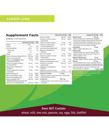 Pure Essence Labs LifeEssence Multivitamin Powder 7.3 oz - Natural Herbal Supplement with Vitamin D3, B12, Biotin for Men and Women - Buy Online on GoSupps.com