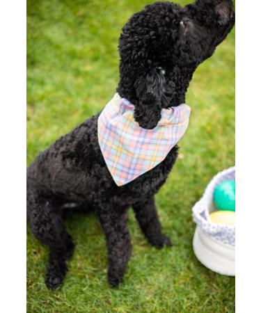 Pearhead Pet Pastel Plaid Bandana | Medium/Large Slide-On Dog Accessory & Apparel - Buy Online on GoSupps.com