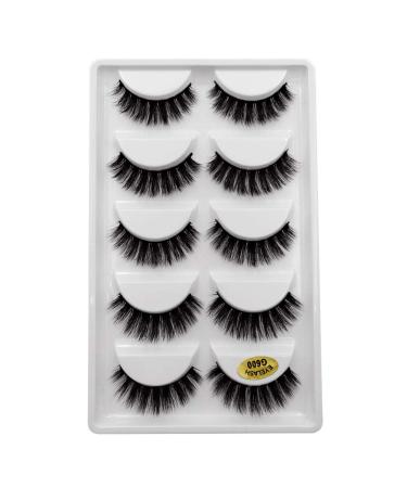 5 Pairs 3D Nerzhair Eyelashes Set - Natural Black Long Lashes | Echo Individually G600# - Perfect for a Glam Look - Buy Online on GoSupps.com