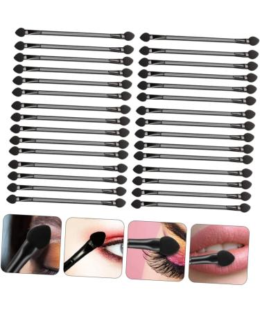 PLAFOPE 30pcs Double Ended Eyeshadow Brush Eyeshadow Sponge Stick Sponges Makeup Black Wooden Handle - Buy Online on GoSupps.com