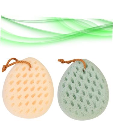 FOMIYES 2pcs Loofah Bath & Body Scrubber Set - Soft Sponge Brush for Face & Body, Frosted Bath Flower Design - Buy Online on GoSupps.com