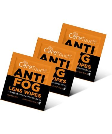 Care Touch Anti Fog Wipes for Glasses - 100 Individually Wrapped Antifog Lens Wipes - Buy Online on GoSupps.com