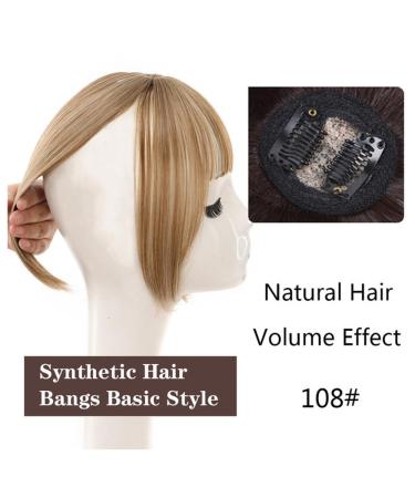 Clip-In Ponytail Hair Extensions | Synthetic Bangs & Side Fringe - Natural Look (108# Brown) - Buy Online on GoSupps.com