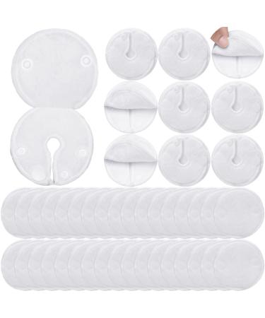 Sosation 20 Pack Feeding Tube Pads G Tube Button Pad with Cover Reusable Feeding Tube Supplies Cotton Gtube Button Covers Peritoneal Abdominal Dialysis Peg Tube Supplies for Nursing Care White