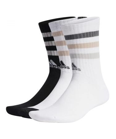 adidas SOCKS Bold 3-stripes Cushioned Crew Socks 3 Pairs socks XS white/black/white