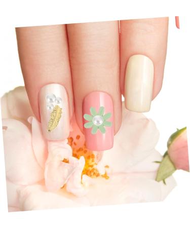 Ipetboom 1 Box Nail Art Accessories Pearl Jewelry Nail Art Decal Shinny Manicure Decor Nail Art Ornament Pearl Nail Ornaments Appliques Embellishments Nail Supplies Small and Fresh Alloy 6.5X6.5X1cm Green - Buy Online on GoSupps.com