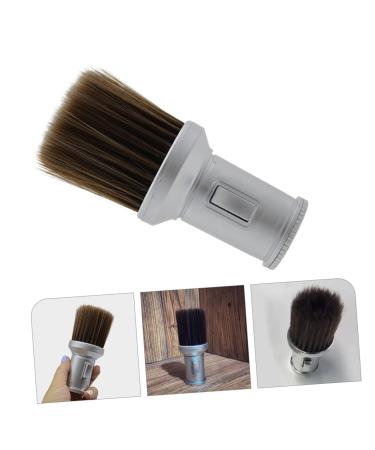 Beavorty Powder Brush - Large Retractable Hairdresser & Barber Brush for Neck & Shaving - 13.5x6cm Silver - Buy Online on GoSupps.com