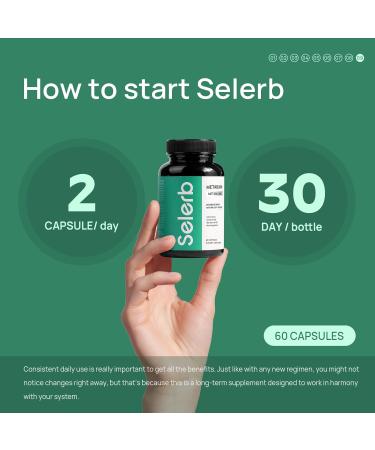 Selerb Berberine + Green Tea + B12 Complex - Gentle Plant-Based Formula with Chromium - 60 Capsules - Buy Online on GoSupps.com