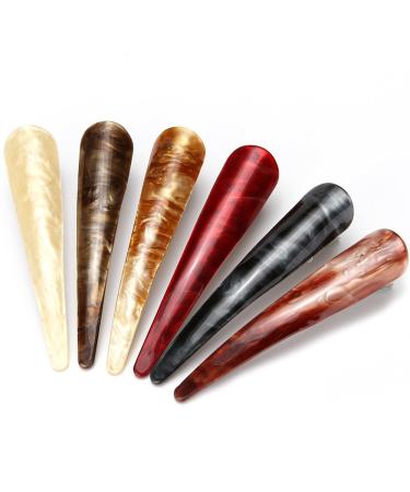 LONEEDY 6 Pack 3.3Inch Duck Teeth Bows Hair Clips Hair Grip Crocodile Accessories Hairpins Chic Styling Claw Hair Barrettes Makeover Pinch Clip - Classic Solid color - Buy Online on GoSupps.com