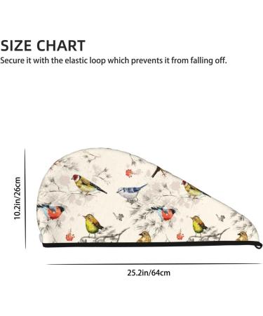 Hair Towel Wrap with Button - Quick Drying Hair Turban for Women | Little Birds Design - Buy Online on GoSupps.com