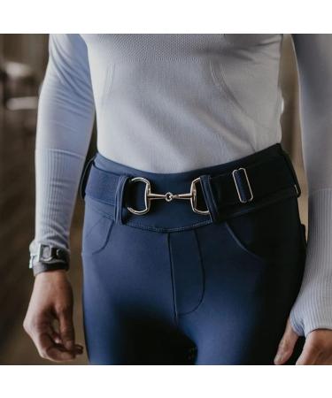 Equestrian 2-Inch Bit Buckle Belt for Women | Cowgirl No Show Stretch Belt for Horseback Riding Breeches - Buy Online on GoSupps.com