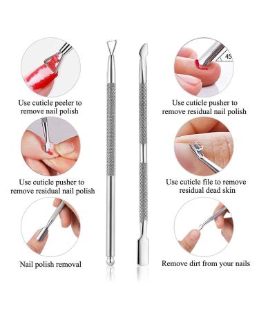 Gel Nail Polish Remover Set | Magic File, Cuticle Tool | Removes Soak-Off Gel Polish in 3-5 Minutes | No Damage to Nails | Blue - 2 Pack - Buy Online on GoSupps.com