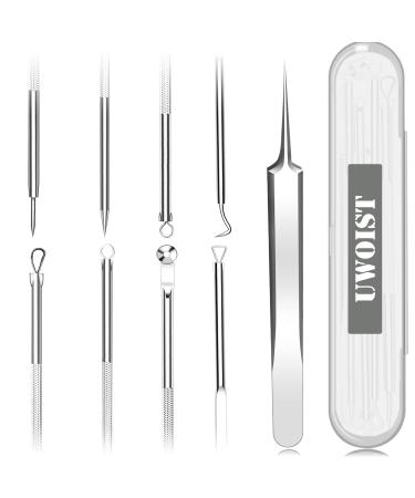 5PCS Blackhead Remover  Pimple Removal Tools  Blemish Whitehead Popping Removal  Whiteheads Spot Removing Zit Tool  Curved Blackhead Tweezers Kit  Treatment for for Risk Free Nose Face Skin