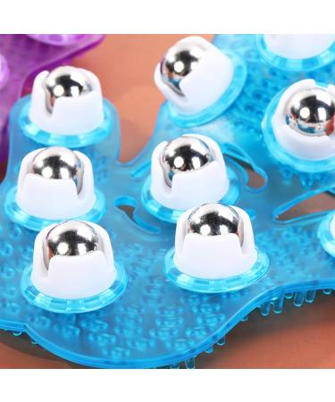 Roysmart Palm Shaped Massage Glove - 9 Roller Ball Stress Relief Massager for Body (Blue) - Buy Internationally - Buy Online on GoSupps.com