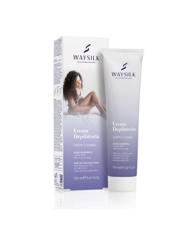 WAYSILK Body Hair Removal Cream with Hyaluronic Acid and Aloe Vera Long Smooth Skin 150ml