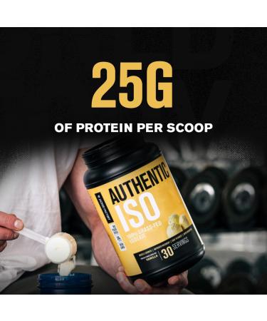 Jacked Factory Authentic ISO Grass Fed Whey Protein Isolate Powder - Low Carb Non-GMO Muscle Building Protein (30 Servings Vanilla) Creatine Monohydrate Powder (30 Servings Unflavored) - Buy Online on GoSupps.com