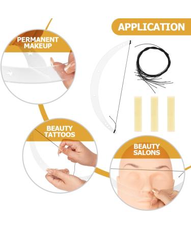 Abaodam 1 Set eyebrow tattoo ruler beauty tools microblading ruler practical eyebrow ruler guide bow - Buy Online on GoSupps.com