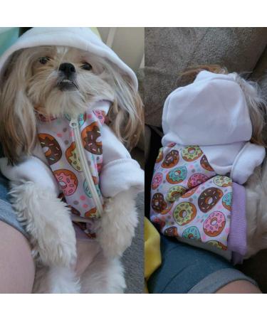 Miaododo XL Violet Dog Hooded Sweater - Warm Chihuahua Clothing for Small & Medium Pets - Stylish Pet Apparel with Real Bag - Buy Online on GoSupps.com