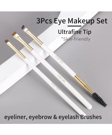 Flat Angled Eyebrow Brush & Fine Angled Eyeliner Brush & Eyelash Brush Set ENZO KEN Fine Angled Brow Brush Flat Eyebrow Brush Eyeliner Brush Fine Angled Winged Eyeliner Brush Angled. White 163-3P 6in.L 163-3Pc-White - Buy Online on GoSupps.com