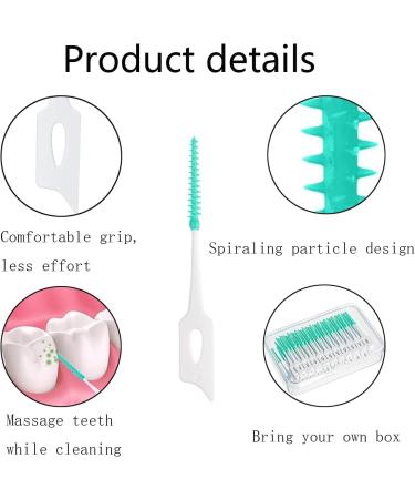 200 Extra Soft Interdental Brushes - Portable Dental Cleaning Tool for Effective Oral Care - Green - Buy Online on GoSupps.com