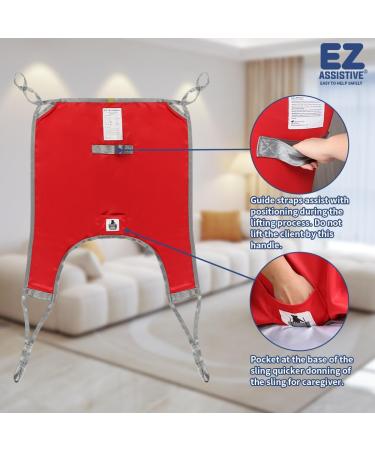 EZ Assistive Patient Lift Aid Sling for Home Use Divided Leg with Lower Back Sling for Patient Transfer and Medical Lift 500lb Weight Capacity (Medium 1pc) - Buy Online on GoSupps.com