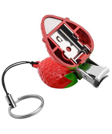 minkissy Strawberry Nail Nail Clippers Portable Nail Toddler Nail Clipper Fruit Nail for Men Nail Nippers Professional Fingernail Clipper Tool Stainless Steel Travel Cartoon