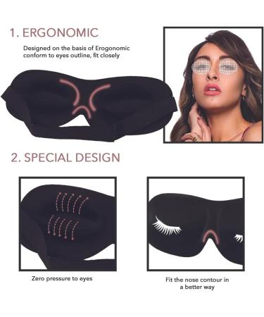 Buy Eyelash Extension Sleep Mask | Contoured 3D Pink Eye Covers for Women | Perfect for Sleeping | International Shipping Available - Buy Online on GoSupps.com