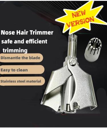 Manual Ear & Nose Hair Trimmer for Men & Women | Battery-Free Waterproof Portable Design | 12 Sharp Blades + Bonus Nail Clippers - Buy Online on GoSupps.com