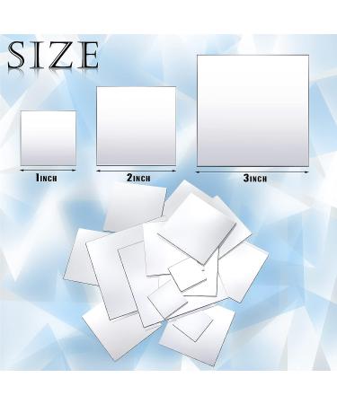 50pcs Mini Square Mirror Adhesive Tiles for Crafts and DIY Home Decoration - 1x1/2x2/3x3 Inch - Buy Online on GoSupps.com