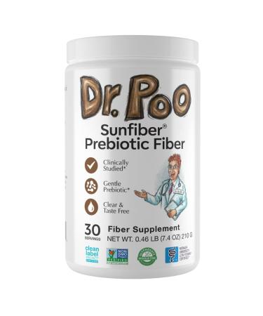 Dr. Poo All-Natural Prebiotic Fiber Supplement | Fiber for the Whole Family | Gentle and Simple Ingredients to Improve Gut Health | Gluten Free Vegan Tasteless Non-GMO Low-FODMAP (30 Servings)