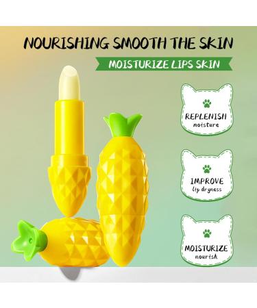 dPois Long-Lasting Hydrating Lip Balm Pineapple Extract Formula for Daily Nourishment and Dry Lips Care Yellow One Size One Size Yellow - Buy Online on GoSupps.com