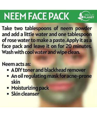 Organic Neem Leaf Powder 8oz | Azadirachta Indica | USDA Certified by Proud Planet | Skin, Hair, and Blood Benefits - Buy Online on GoSupps.com