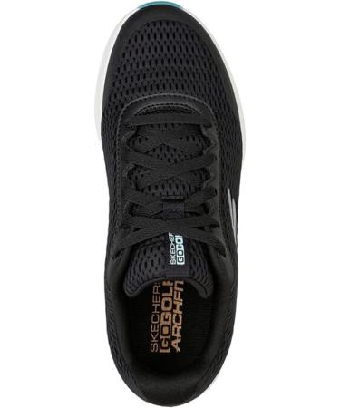 Skechers Women's Go Golf Max Arch Fit Spikeless Golf Shoe - 39 EU Black Turquoise Mesh | Comfort & Style for Golf - Buy Online on GoSupps.com