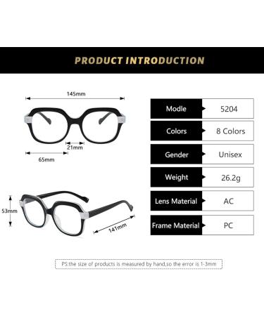 SERONI TR90 Polygon Frame Blue Light Blocking Glasses for Men & Women | Anti-UV Ray Computer & Reading Glasses - Leopard-Red 65mm - Buy Online on GoSupps.com