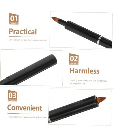 DOITOOL Tricolor lip gloss lip makeup lip gloss applicator makeup brush for women lips aluminum artificial fiber make up lip brush women makeup tools lipstick portable telescopic - Buy Online on GoSupps.com