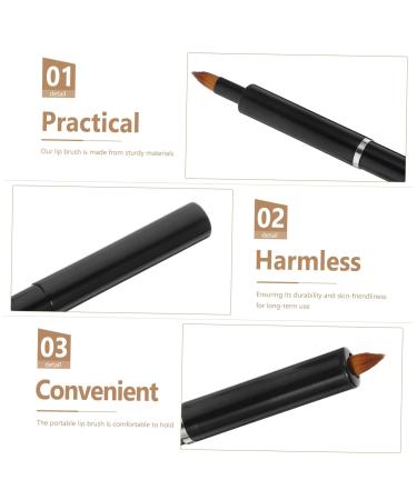 POPETPOP Lips Makeup Lip Gloss & Balm - Telescopic Lip Brush for Women | Tricolor Makeup Tools | High-Quality Artificial Fiber | 13.40x0.90x0.90CM | International Shipping - Buy Online on GoSupps.com