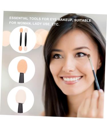 WOFASHPURET 100pcs Double Ended Eyeshadow Brush Makeup Sponge Mini Makeup Eye Makeup Applicator Eye Shadow Oval 6.5x1.3cm Black - Buy Online on GoSupps.com