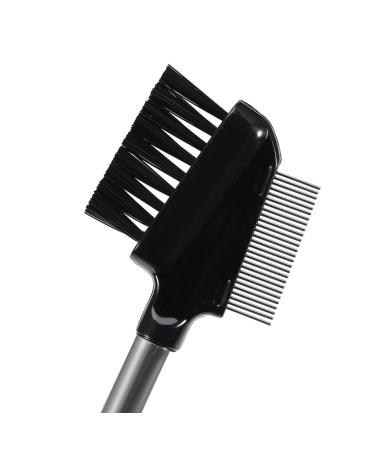 Premium Eyebrow Brush & Eyelash Comb - Metal Teeth Spoolie for Makeup | Travel-Friendly Beauty Tool - Buy Online on GoSupps.com