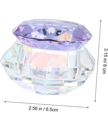 minkissy Nail Art Crystal Cup Cosmetics Cover Glass Purple Manicure 6.5x8cm Purple - Buy Online on GoSupps.com