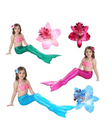 12 x Bohemia Orchid Flower Clips - Hawaiian Wedding & Beach Party Hairpins for Women & Girls - Buy Online on GoSupps.com