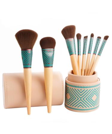 8 Boho Makeup Brush Set - Premium Beauty Tools for Flawless Makeup Application | Loose Powder & Foundation Brushes - Buy Online on GoSupps.com