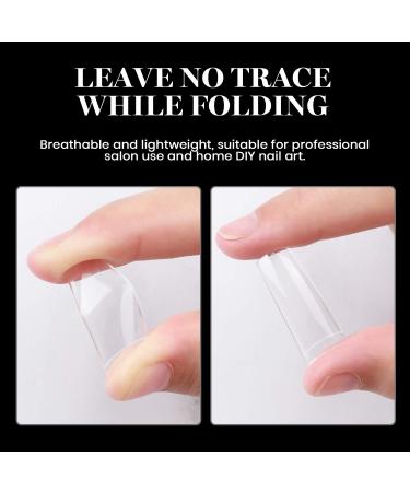 Beetles Clear French Acrylic Nail Tips - Half Cover False Nails with Case for DIY Nail Art at Home - Buy Online on GoSupps.com