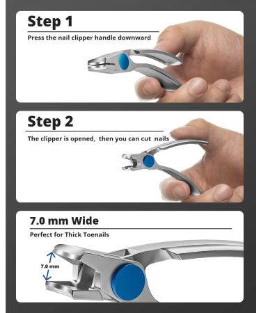 Professional Nail Clippers for Thick & Ingrown Nails - Curved Handle, Precision Toe & Fingernail Cutter - Buy Online on GoSupps.com