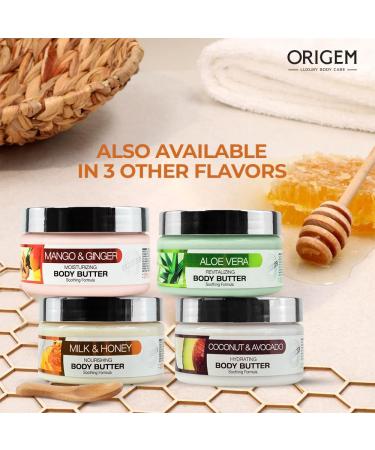 ORIGEM Body Butter 8 Oz + Keragen Keratin Hair Treatment 32 Oz Hydration & Smoothing Set for Dry Skin and Frizzy Hair Argan Avocado & Keratin Blend Sulfate-Free - Buy Online on GoSupps.com
