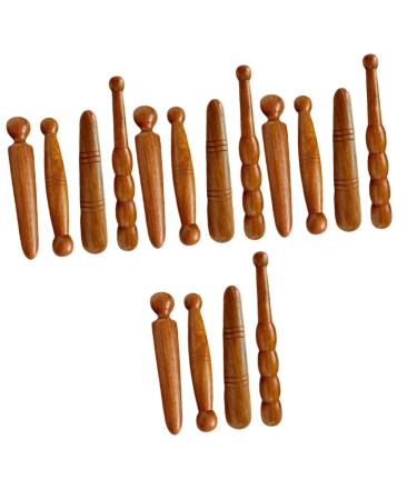 Healeved skin care tools 16 pieces of foot massage bars made of wood massage tools E E foot massage bars foot acupuncture point rod sole massage bars of unique mediumx4pcs as shown x 4 pieces