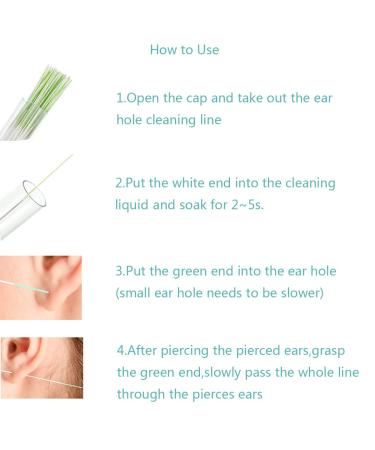 60 PCS Disposable Earrings Hole Cleaner - Ear Piercing Care Tool - Buy Online on GoSupps.com