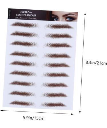 Healeved 4pcs Eyebrow Stickers Eyebrows Makeup Tools False 6d Mold Modify Water Transfer Paper with Ink - Buy Online on GoSupps.com