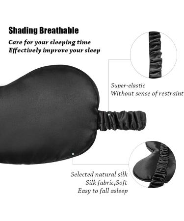 Silk Sleep Eye Mask with Elastic Strap for Women and Men - Blackout Blindfold for Night Rest - Buy Online on GoSupps.com