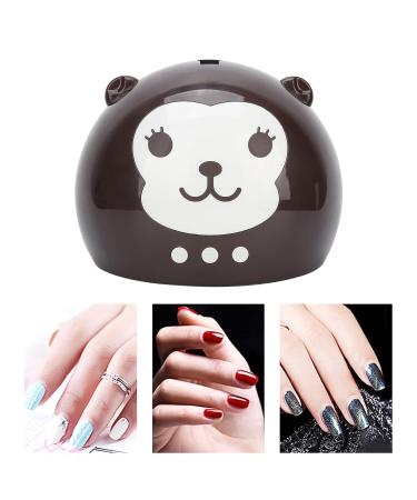 UV LED Nail Dryer 36W - Cute Cartoon Monkey Gel Polish Curing Lamp for Home Salon | 12Pcs Lamp Beads - Buy Online on GoSupps.com